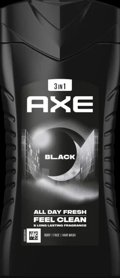 Axe Suihkusaippua raikas tunne koko päiväksi Black 12 tunnin vastustamaton tuoksu 250 ml