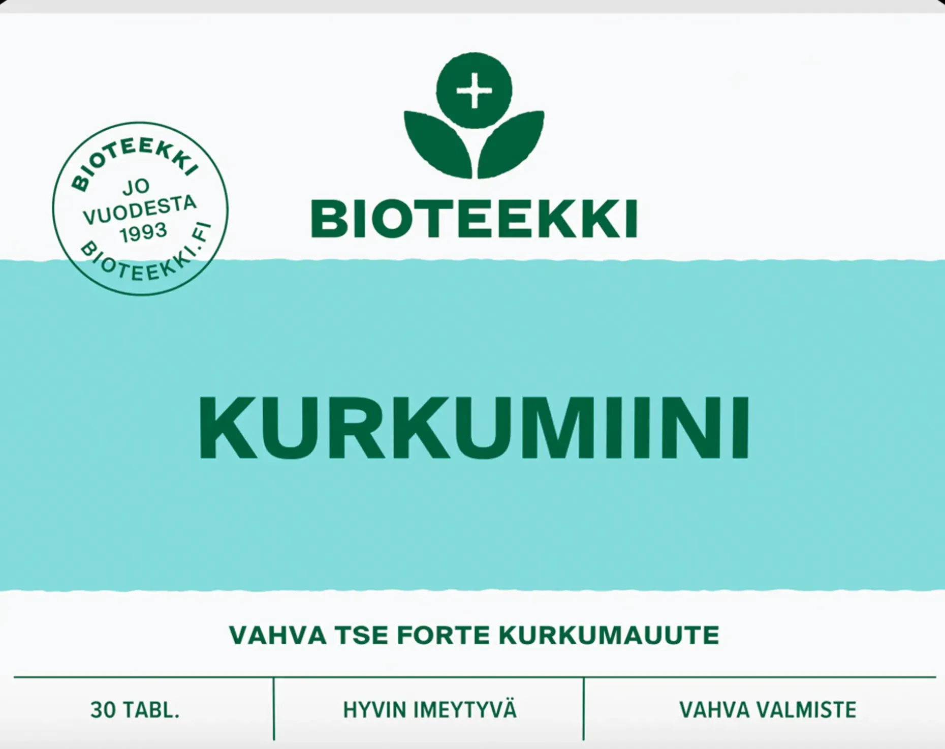 Bioteekki Kurkumiini ravintolisä 30 tabl.