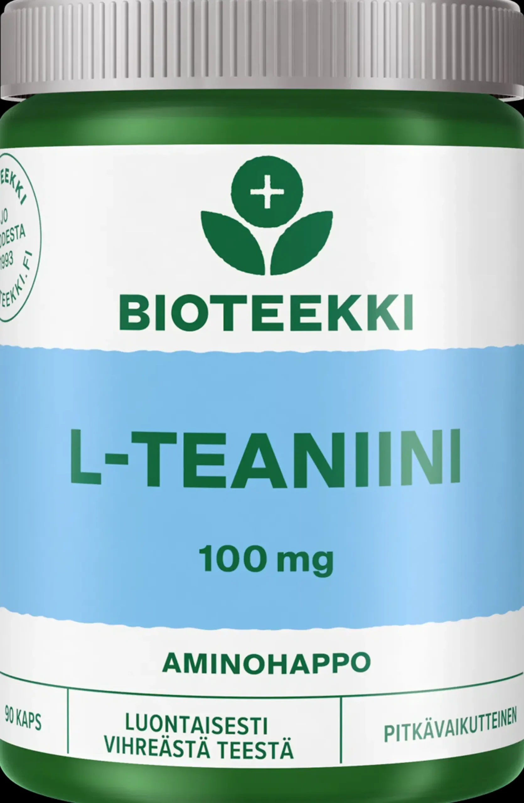 Bioteekki L-Teaniini pitkävaikutteinen ravintolisä 90 kaps.