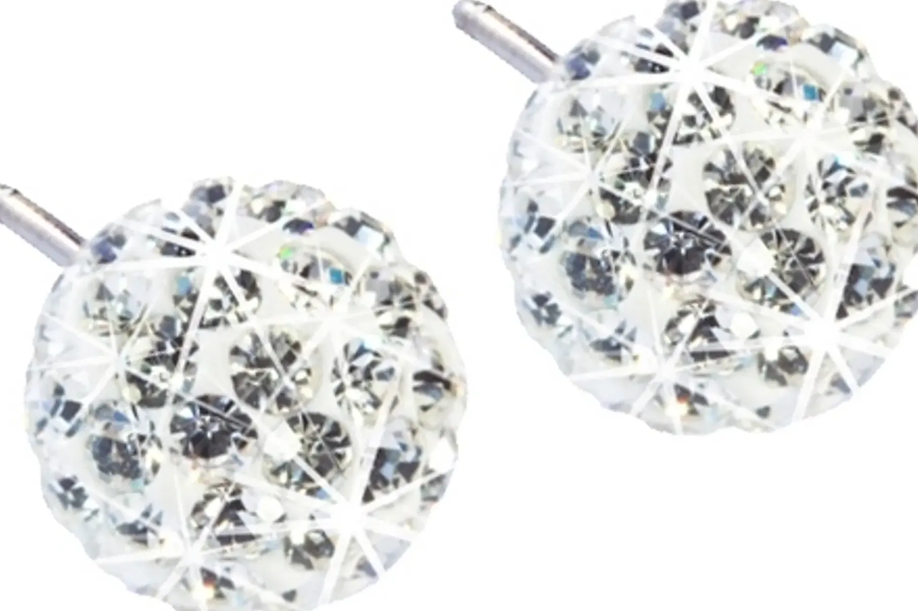 Blomdahl Crystal Ball White korvakorut 6 mm