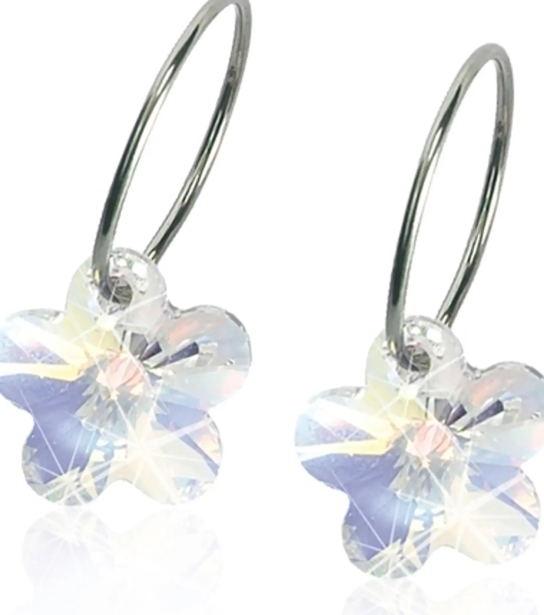 Blomdahl Ring 14mm Flower 12mm, Rainbow korvakorut