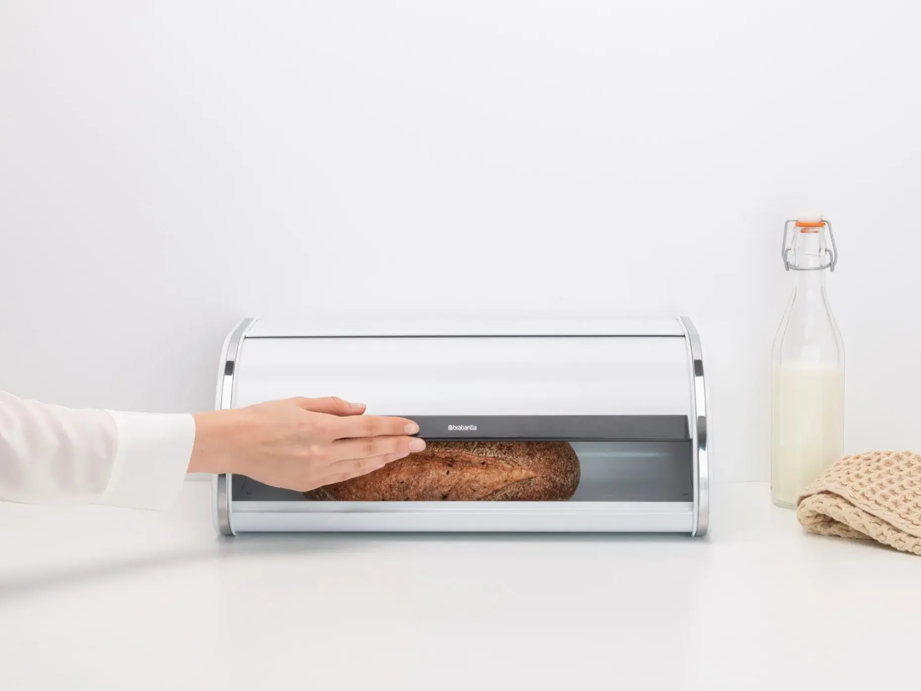 Brabantia leipälaatikko Roll Top white