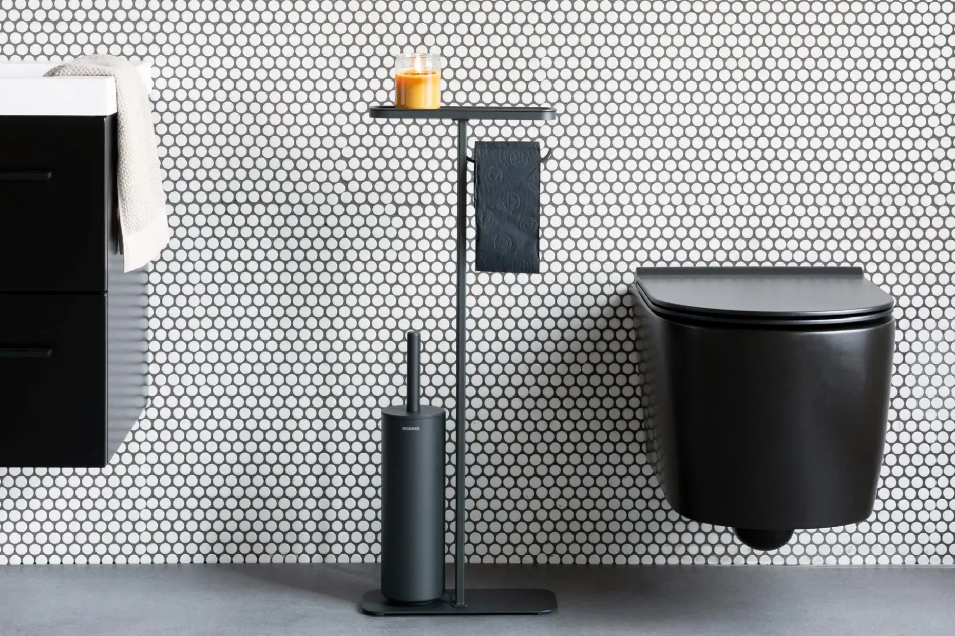 Brabantia MindSet WC-paperi ja harjateline mineral infinite grey