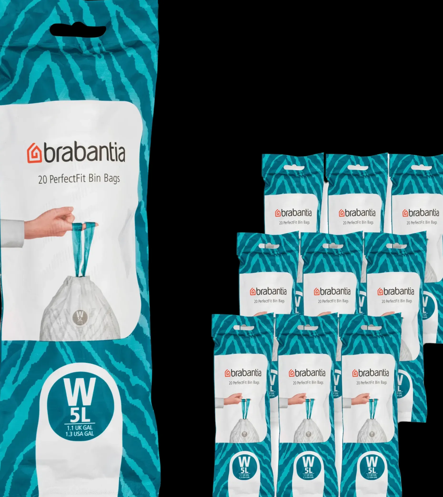 Brabantia PerfectFit roskapussit W 5L 200pss white
