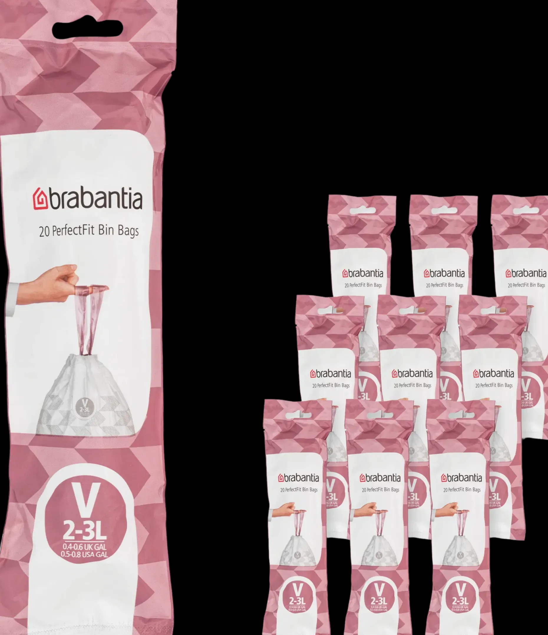 Brabantia PerfectFit roskapussit V 3L 200 pss white