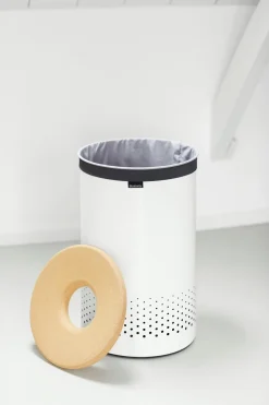 Brabantia pyykkikori 60L korkkikansi white