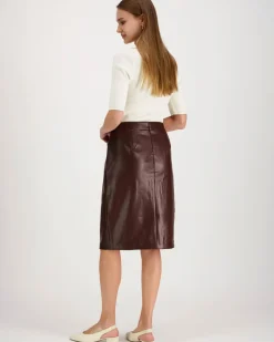 Calvin Klein Jeans Faux leather midi pu hame