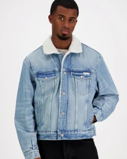 Calvin Klein Jeans 90s sherpa trucker tinted thundr farkkutakki