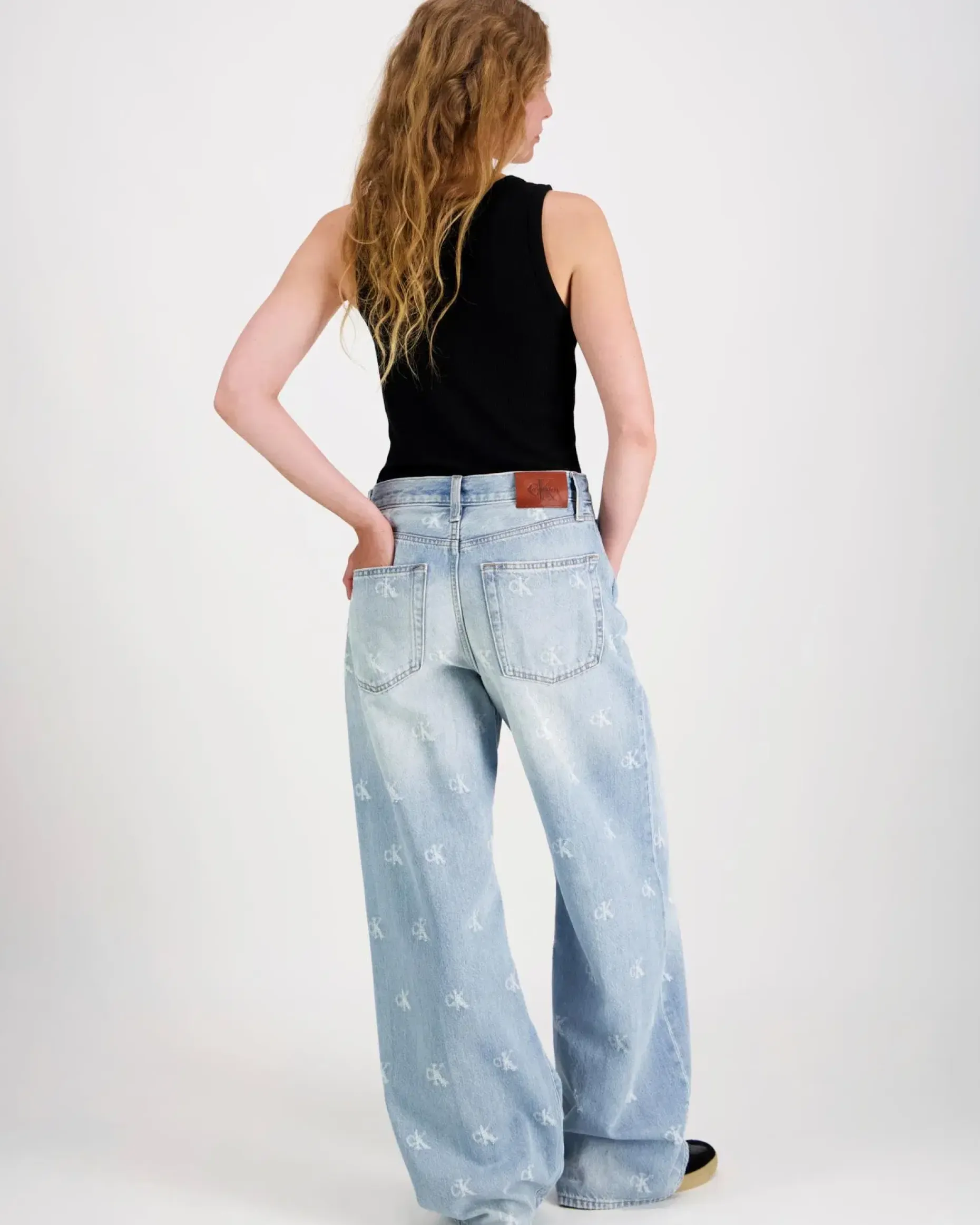 Calvin Klein Jeans Th wd lg ck dstrssd farkut