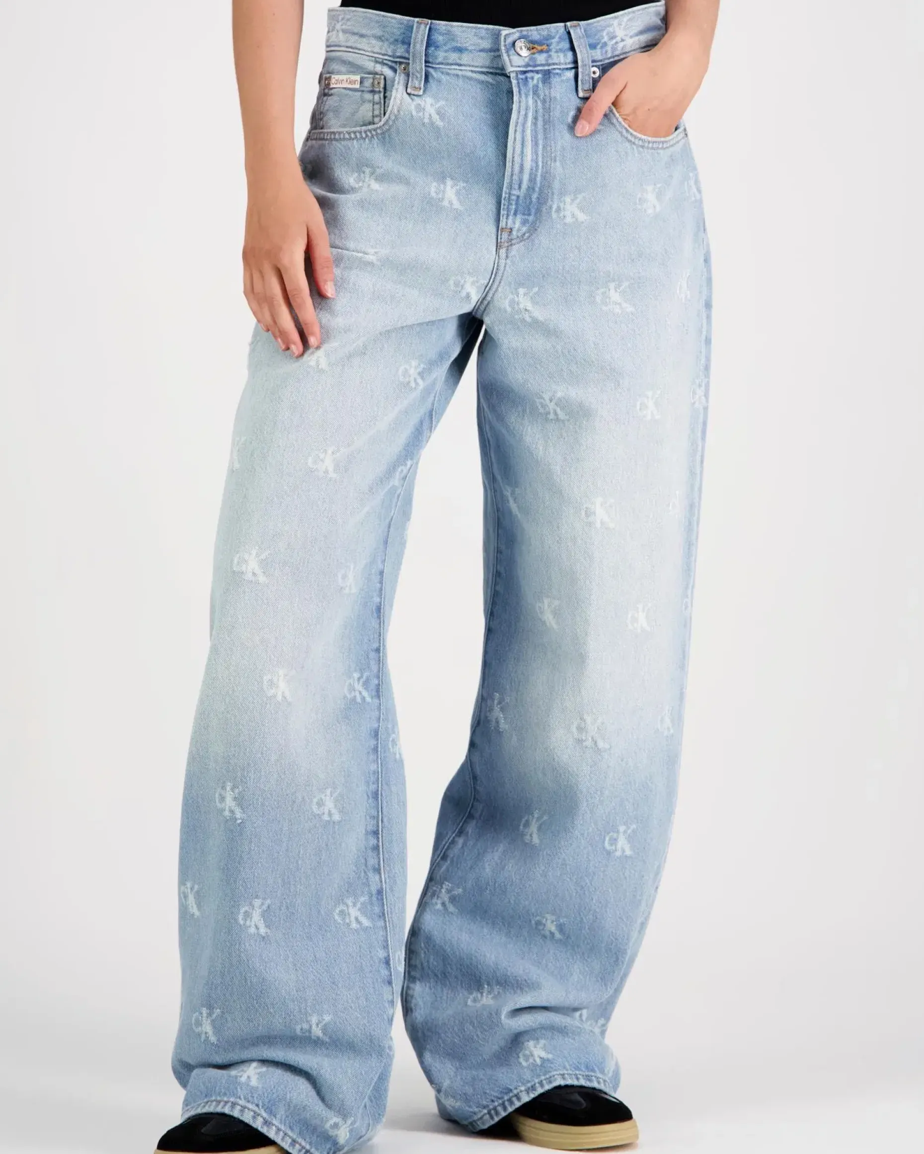 Calvin Klein Jeans Th wd lg ck dstrssd farkut