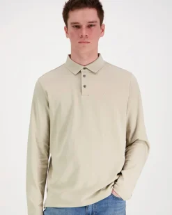 Calvin Klein Ls supima cotton solid polo pikee