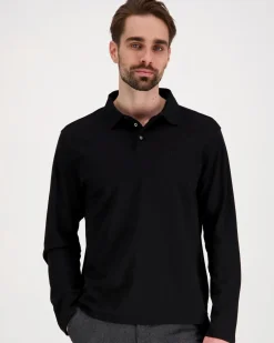 Calvin Klein Ls supima cotton solid polo pikee