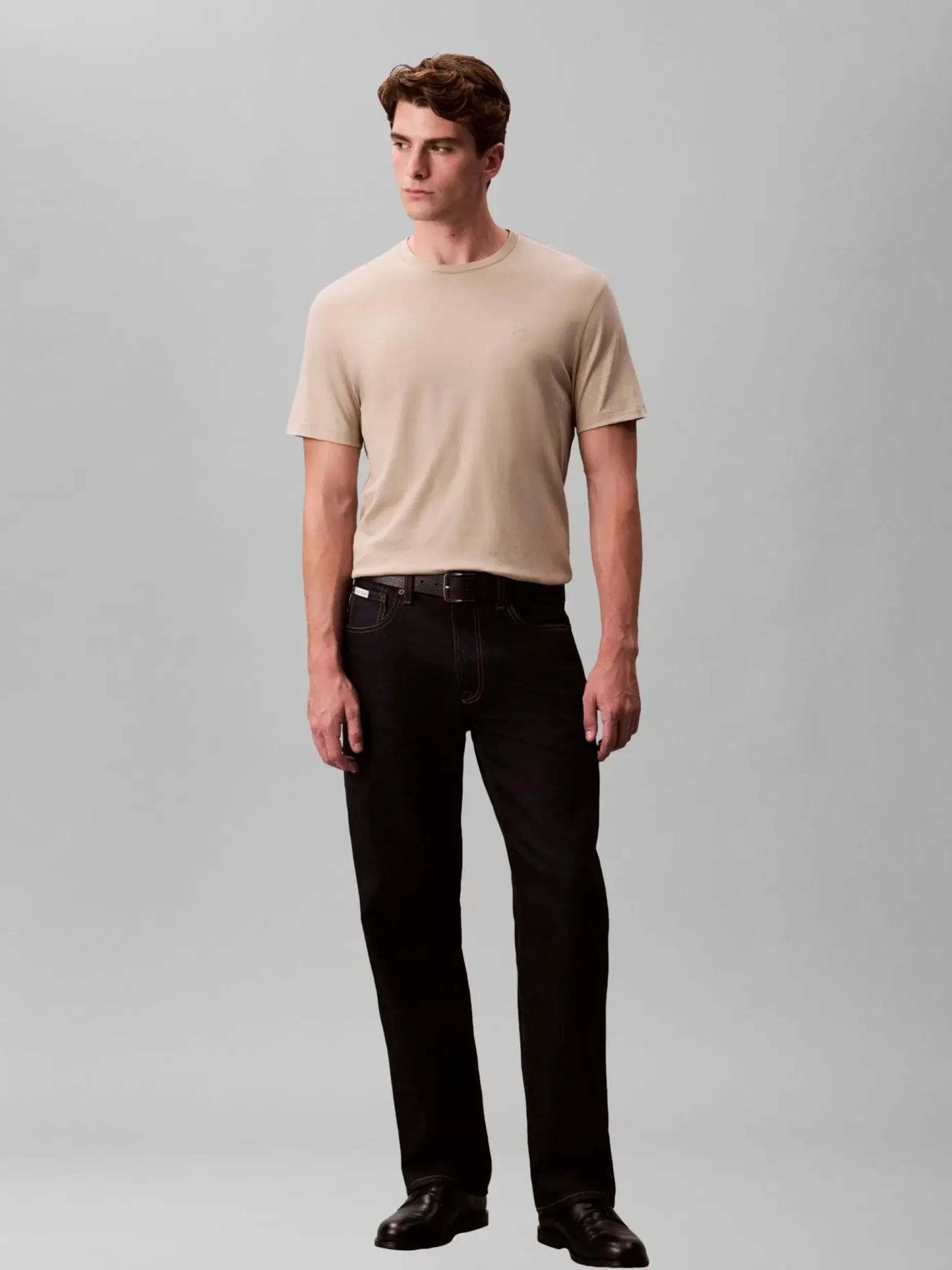 Calvin Klein Ss supima chest emb crewneck t-paita