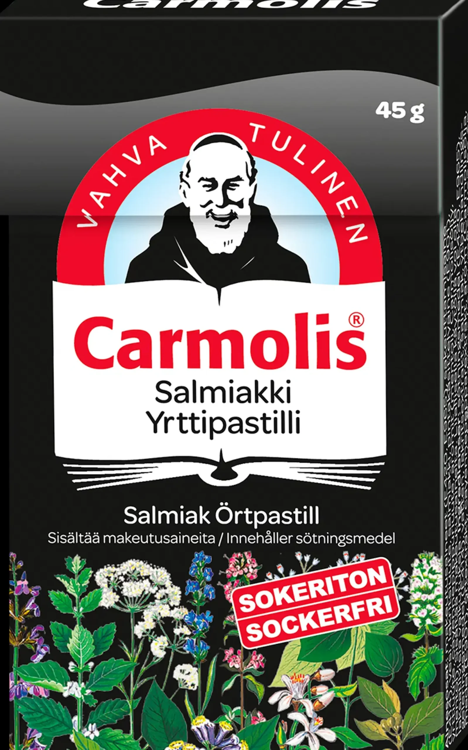 Carmolis Salmiakki yrttipastilli 45 g