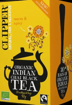 Clipper Luomu Indian Chai musta tee 20ps / 50g Reilu kauppa