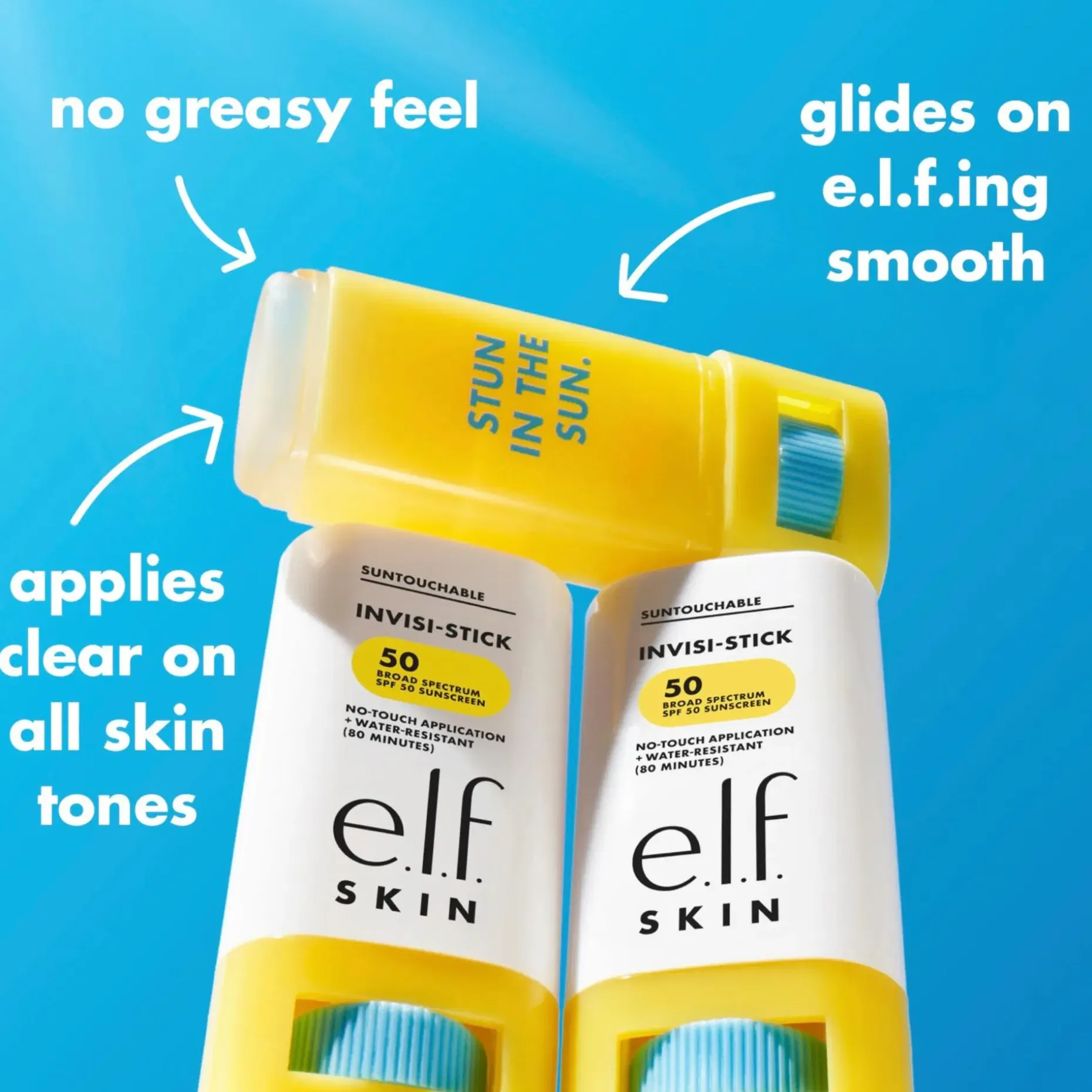 e.l.f. cosmetics Suntouchable Invisi-Stick SPF 50 aurinkosuoja 18 g