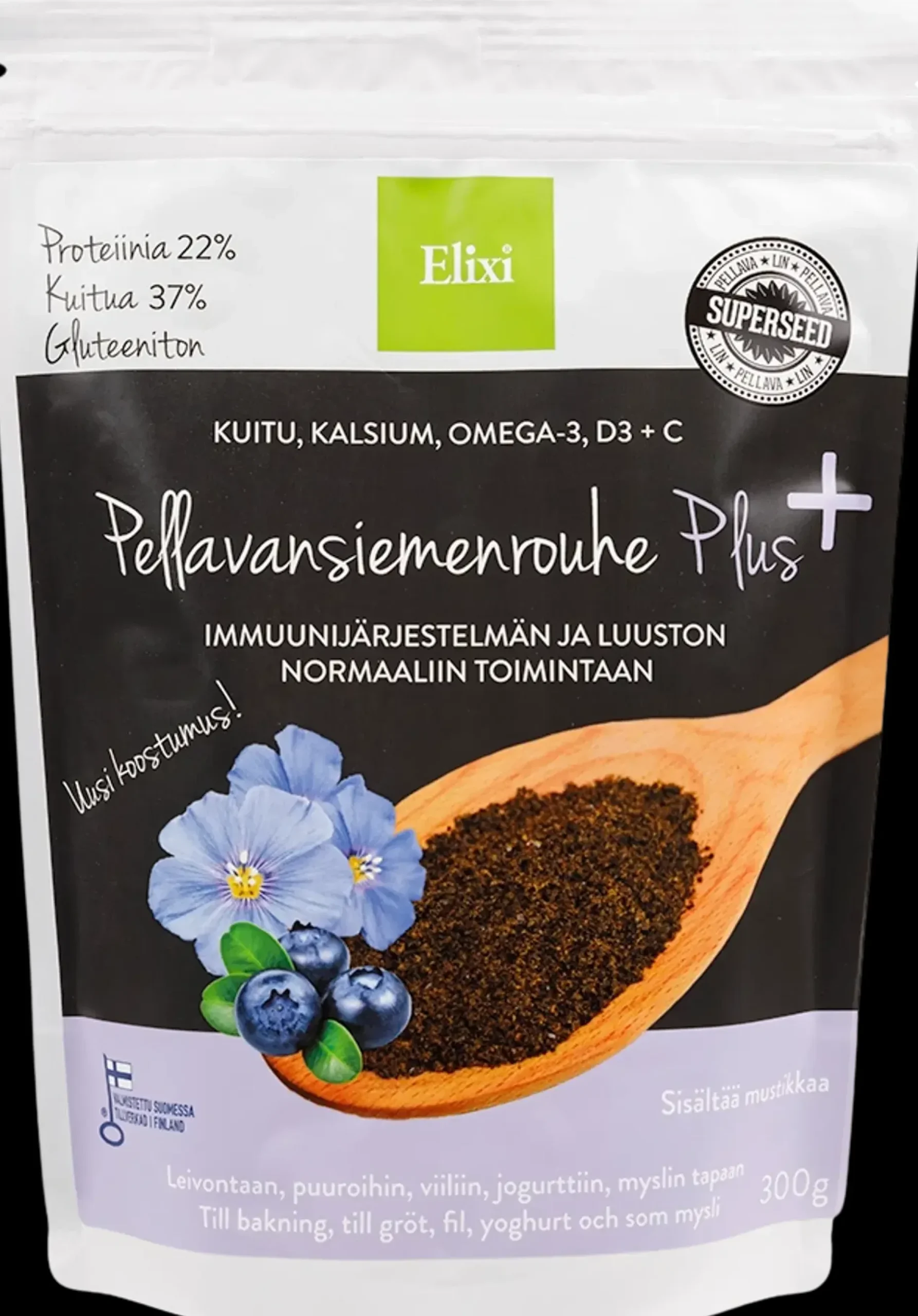 Elixi Pellavansiemenrouhe Plus 300 g