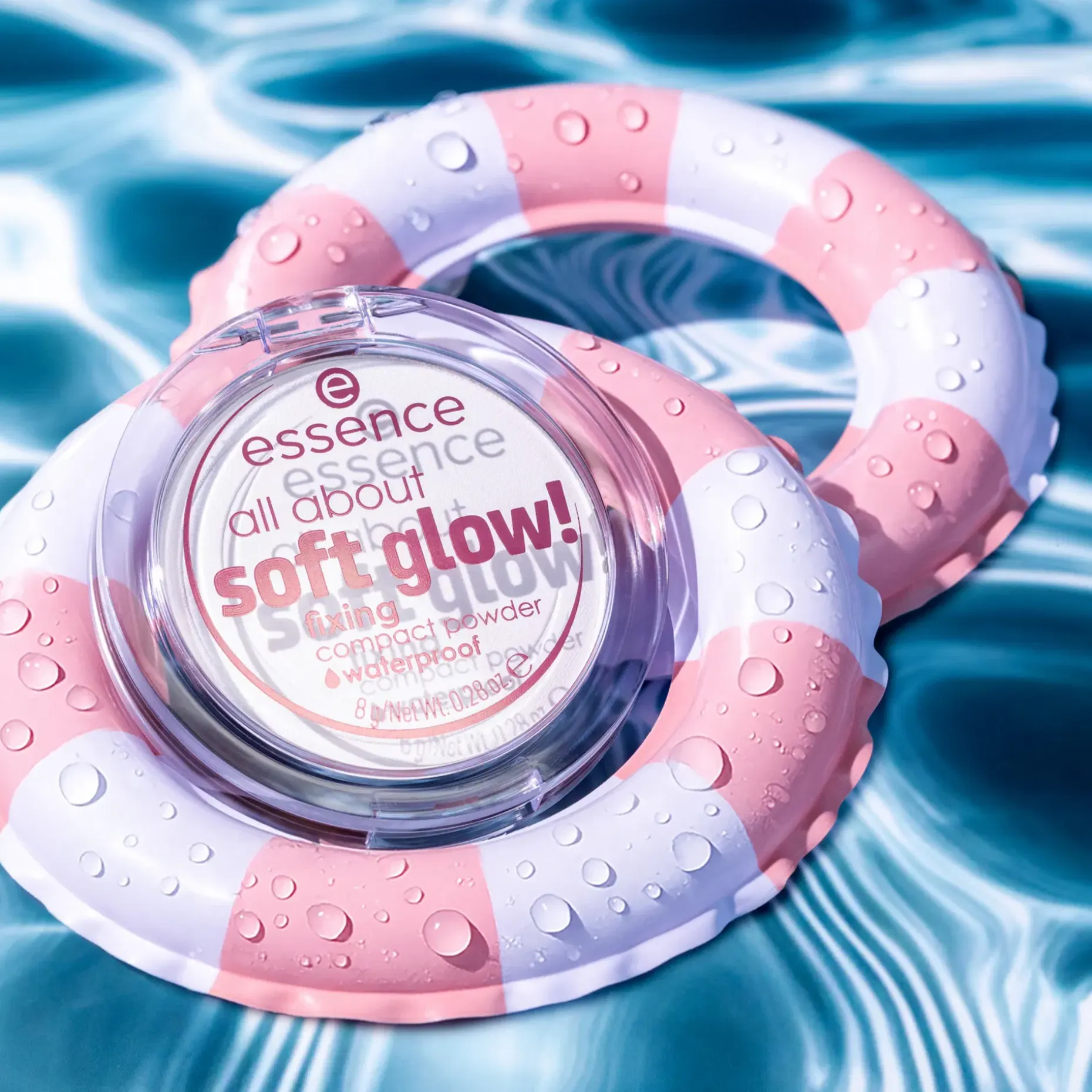 essence all about soft glow! fixing compact powder waterproof 8 g