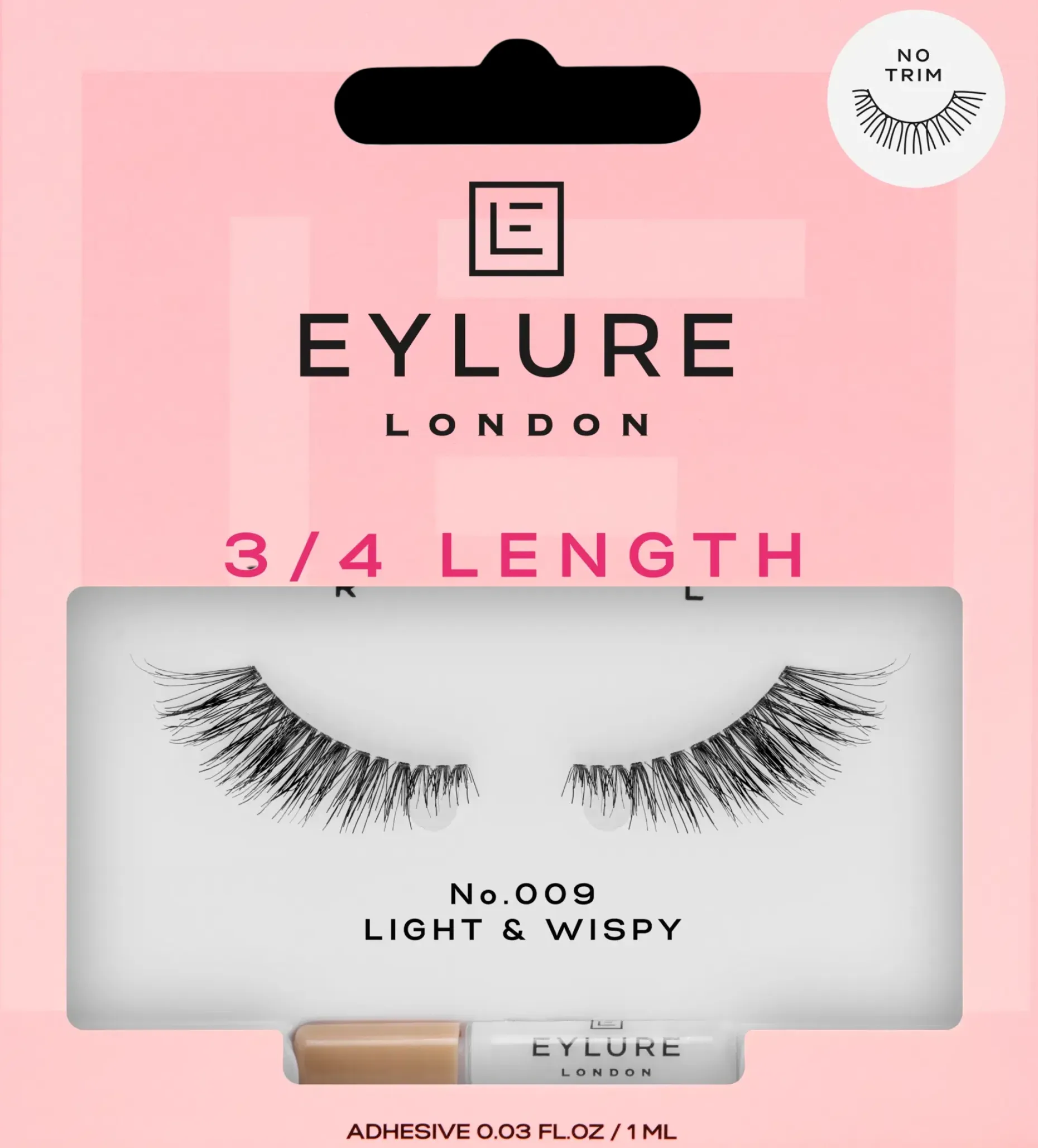 Eylure 3/4 length 009 -irtoripset ja liima