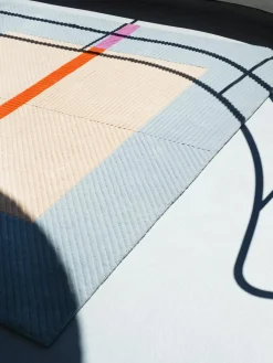 Finarte Akaatti villamatto beige-sininen