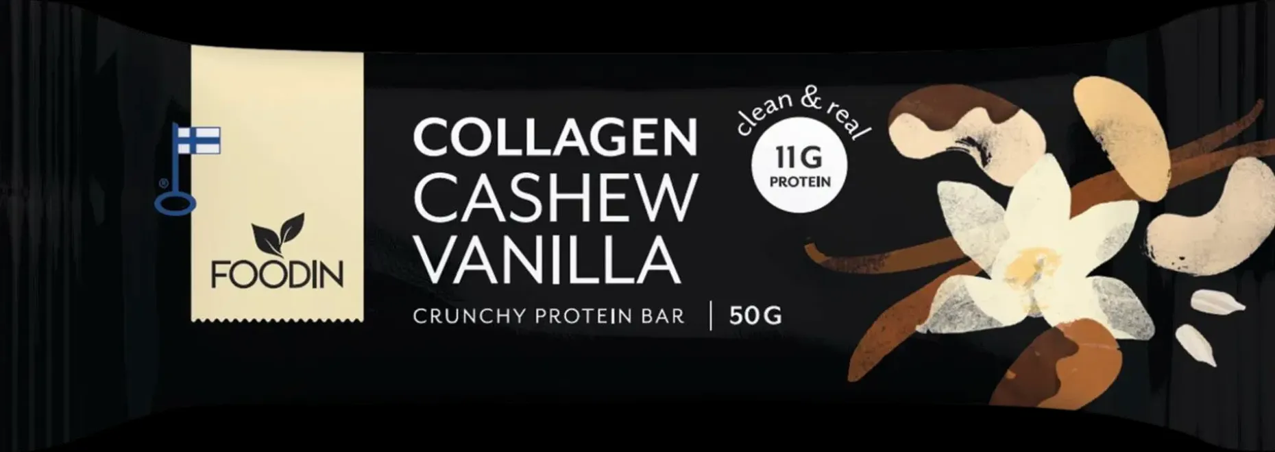 Foodin Collagen Protein Bar Cashew-Vanilla 50g