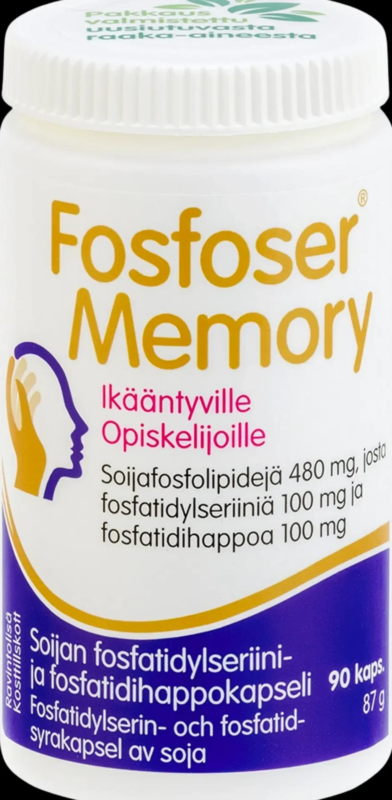 Fosfoser Memory fosfatidylseriinikapseli soijasta 90 kaps
