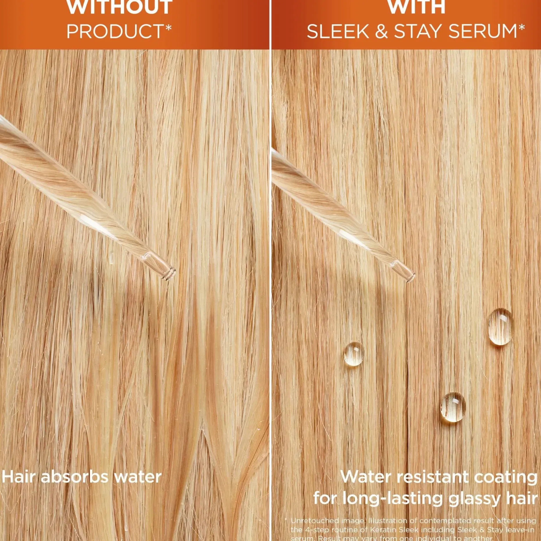 Garnier Fructis Keratin Sleek Leave-in Hiusseerumi pörröisille hiuksille 50 ml