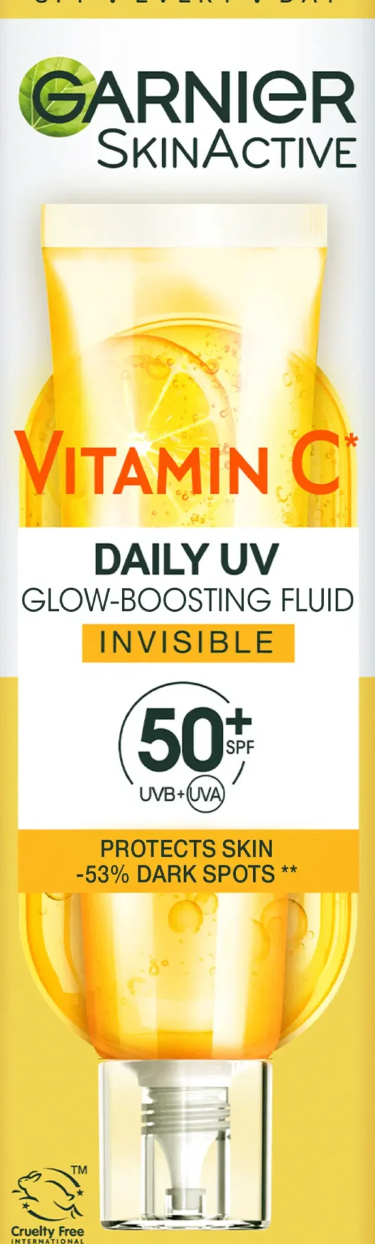 Garnier SkinActive Vitamin C* Invisible uv-voide SPF50 samealle iholle 40 ml