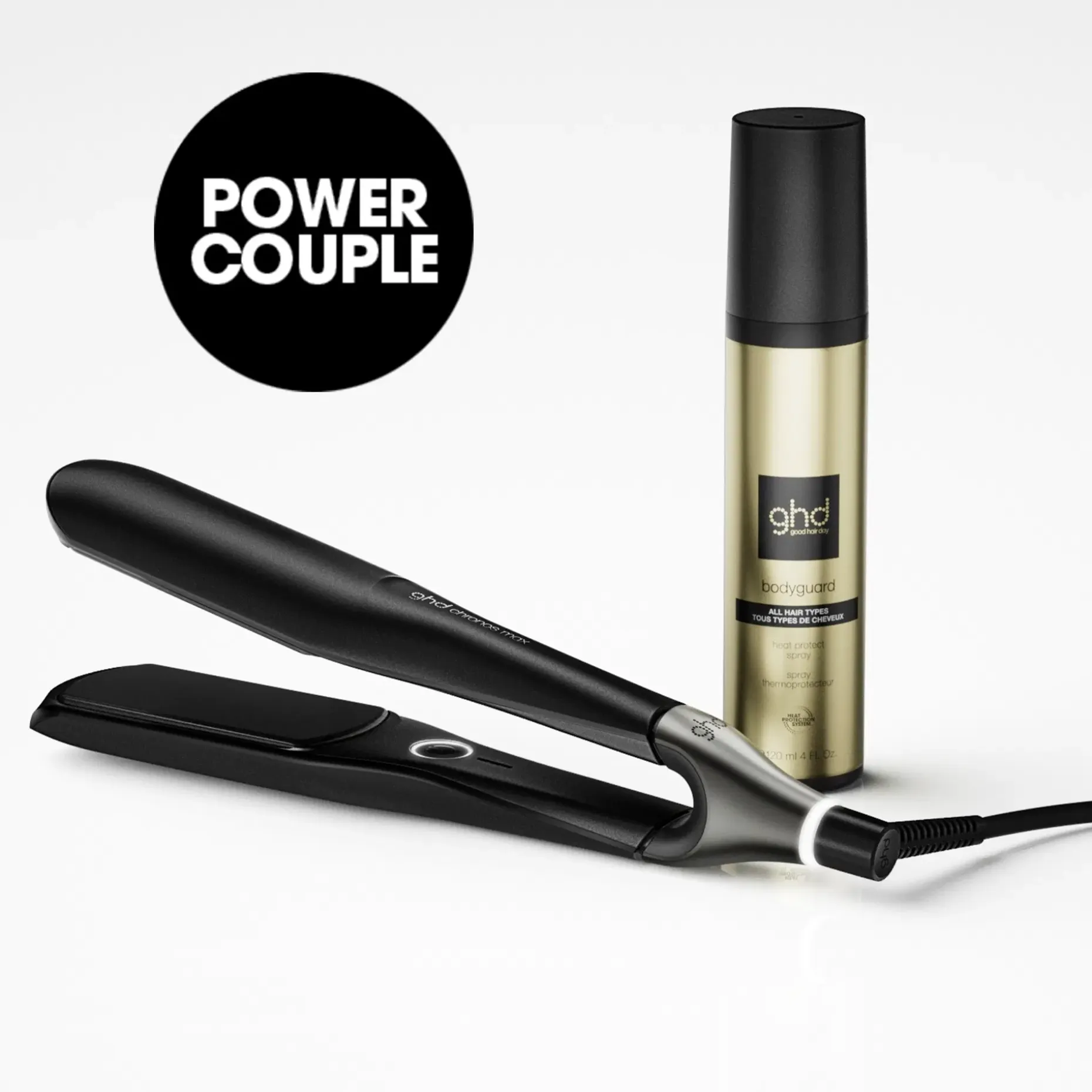 ghd Chronos Max - leveä muotoilurauta musta