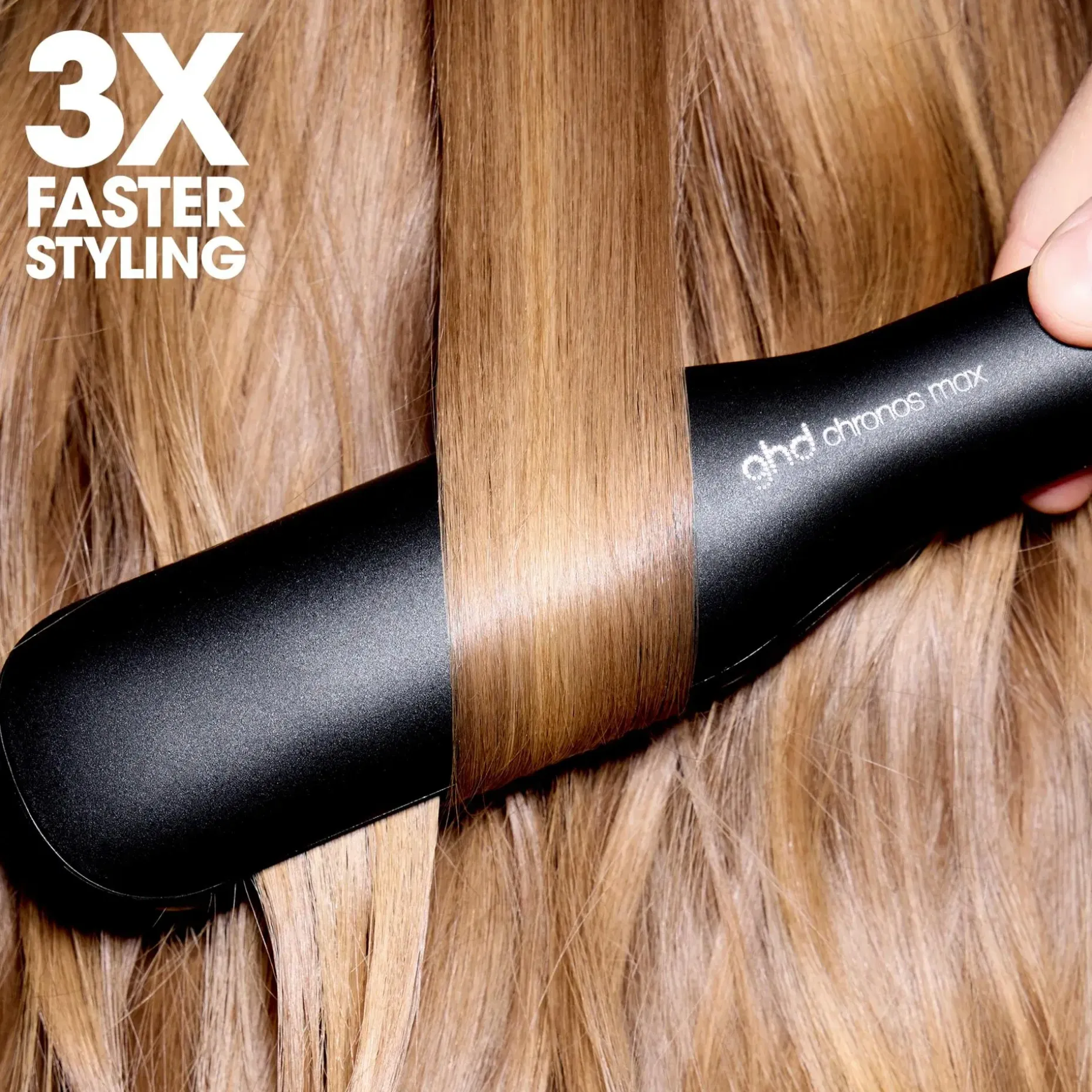 ghd Chronos Max - leveä muotoilurauta musta