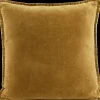 Haomy tyynynpäällinen MANHATTAN 100% kivipesty puuvilla sametti, 45x45cm, kullanruskea