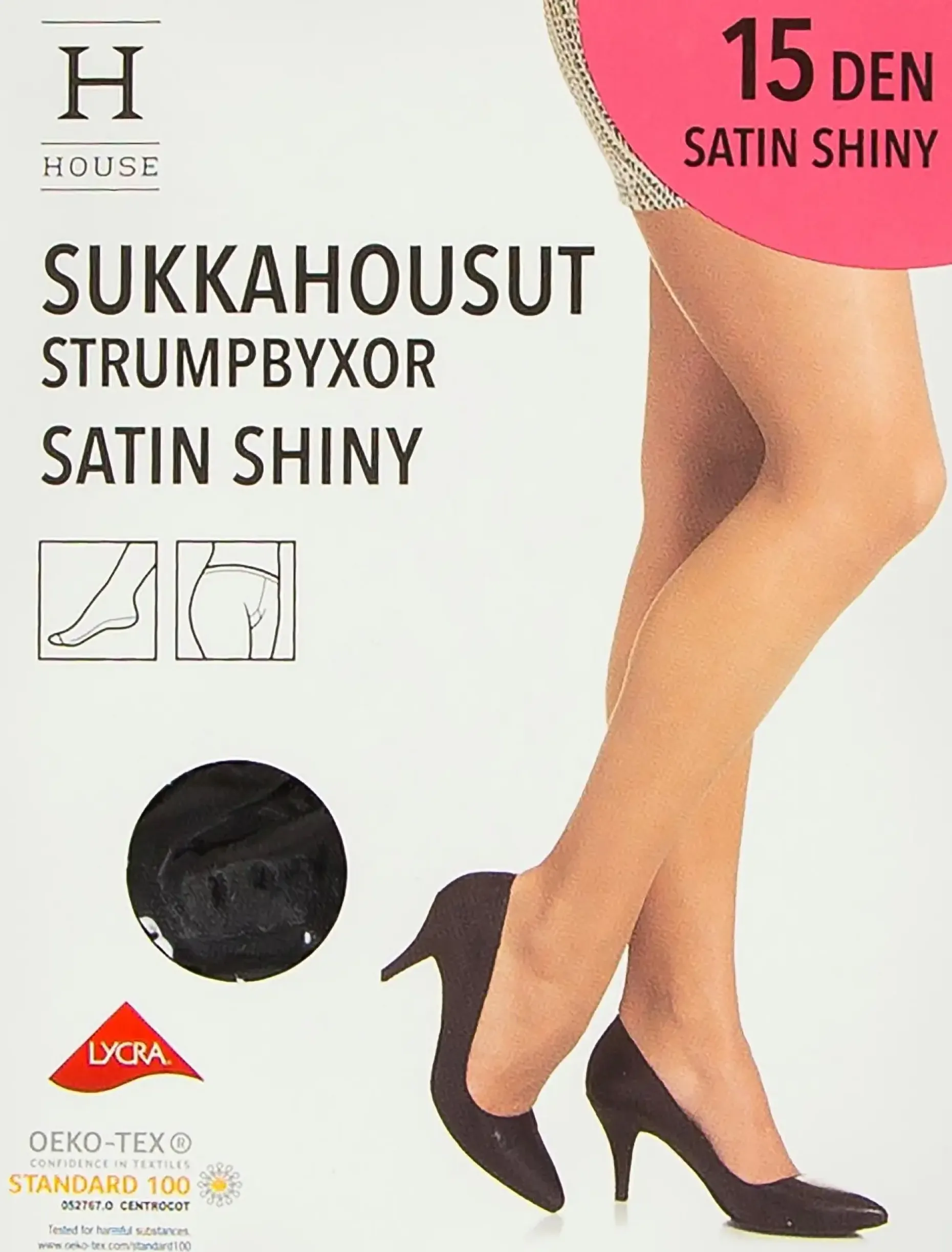 House naisten sukkahousut Satin Shiny 15 den
