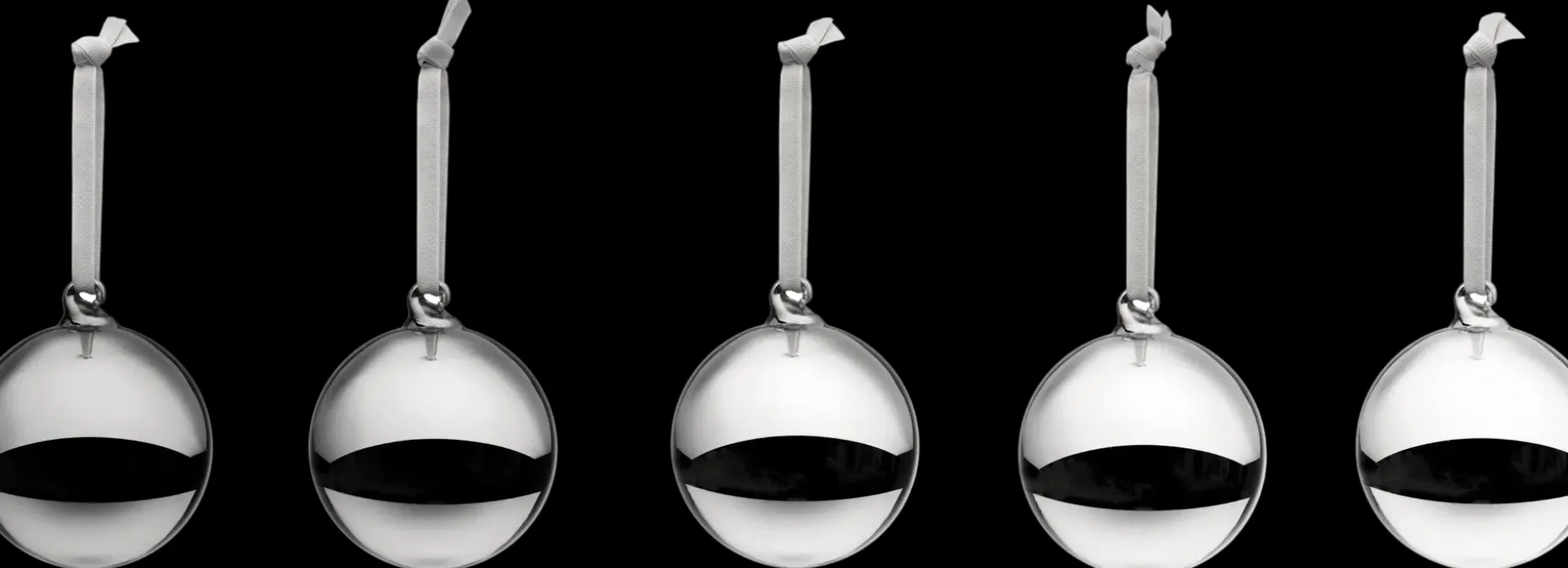 Iittala lasipallo 80 mm hopea 5 kpl