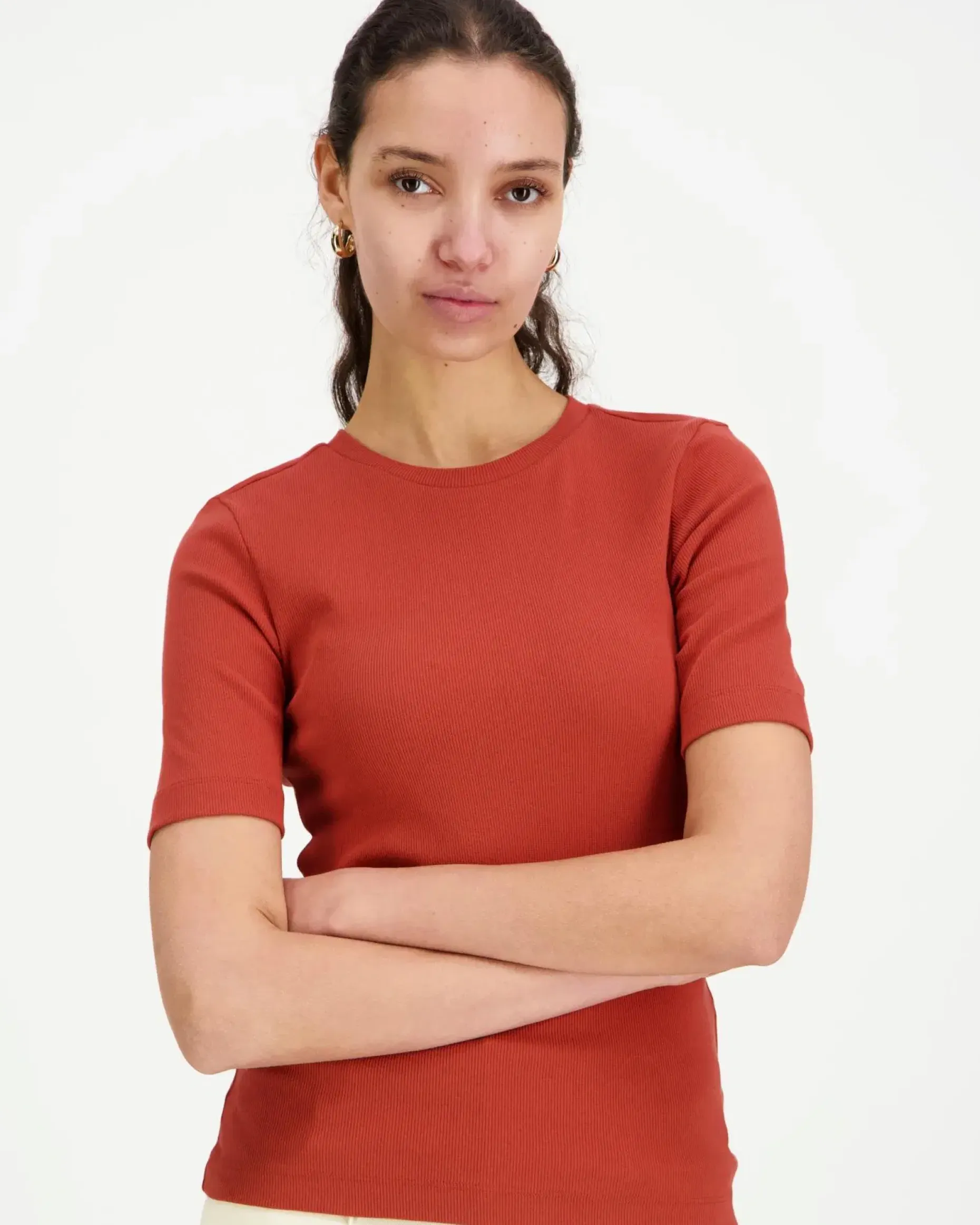 Knowledge Cotton Apparel Rib t-paita