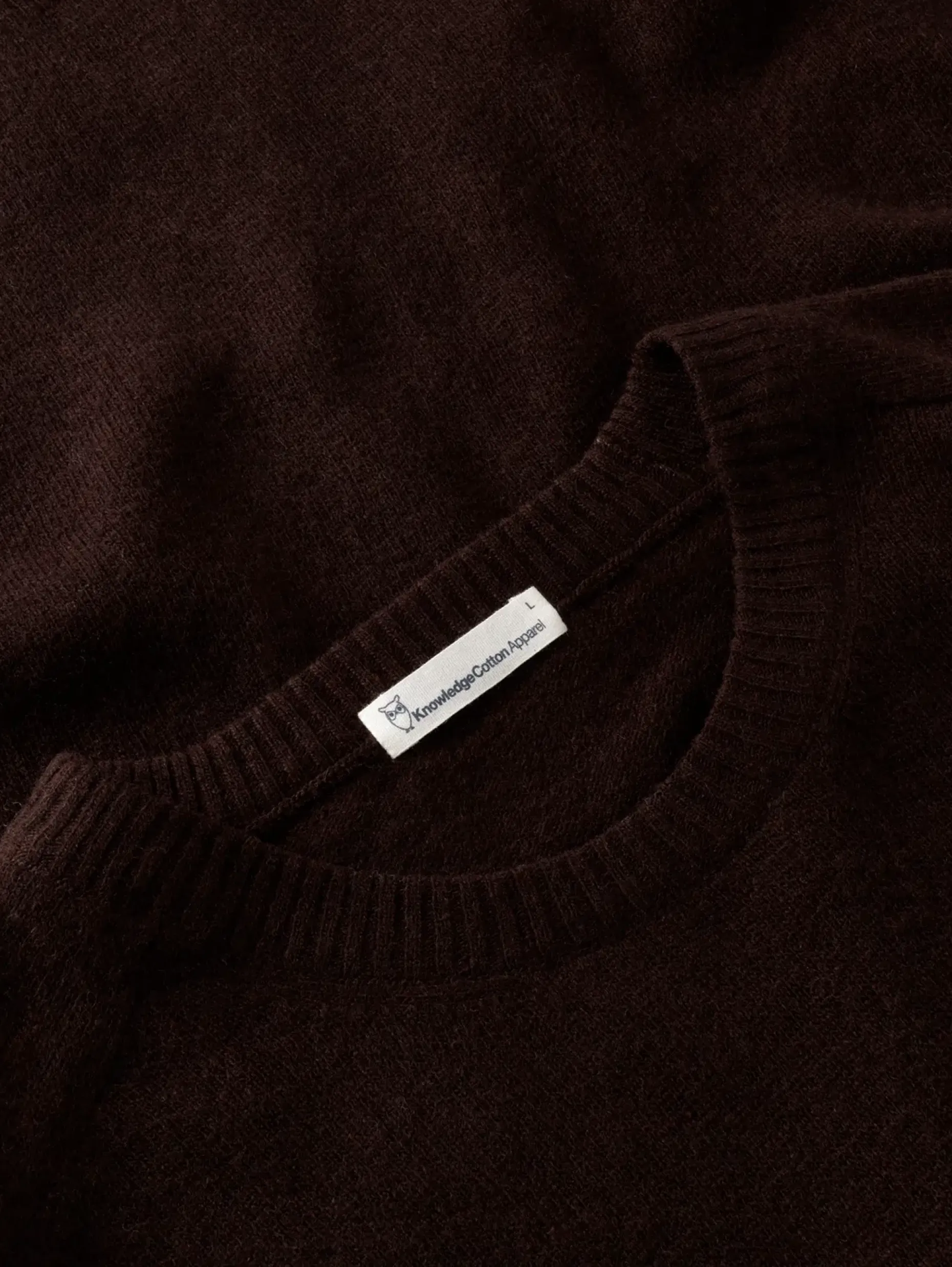 Knowledge cotton apparel Lambswool Crew Neck RWS neule