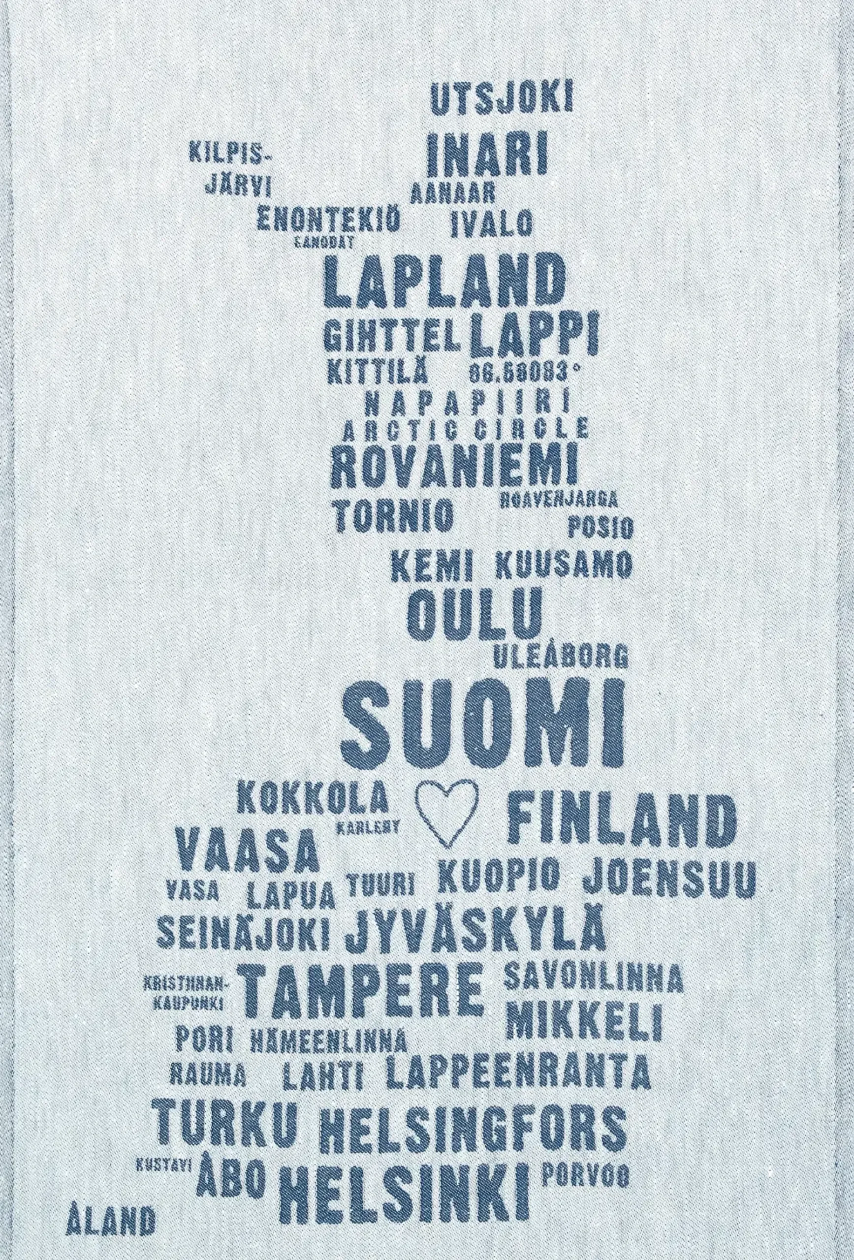 Lapuan Kankurit My Finland pyyhe 46x70cm valko-mustikka
