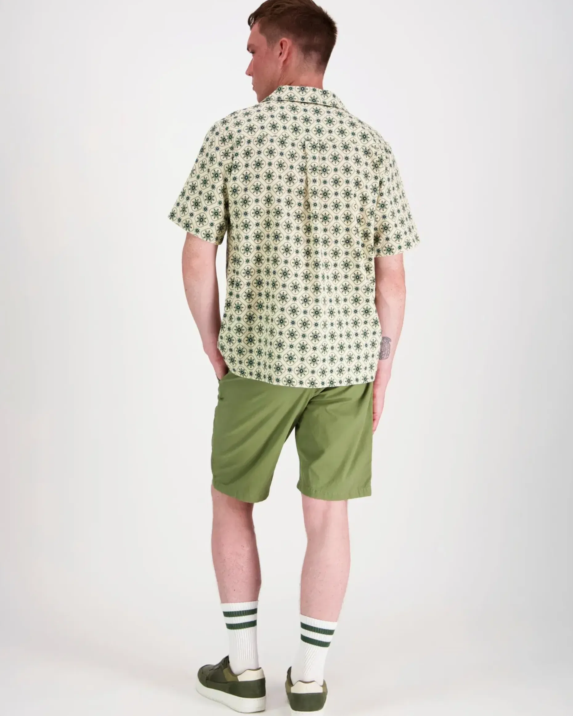 Les Deux Lukas AOP Tapestry SS Shirt kauluspaita