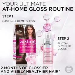 L'Oréal Paris Casting Crème Gloss 200 Ebony Black Musta kevytväri 1kpl