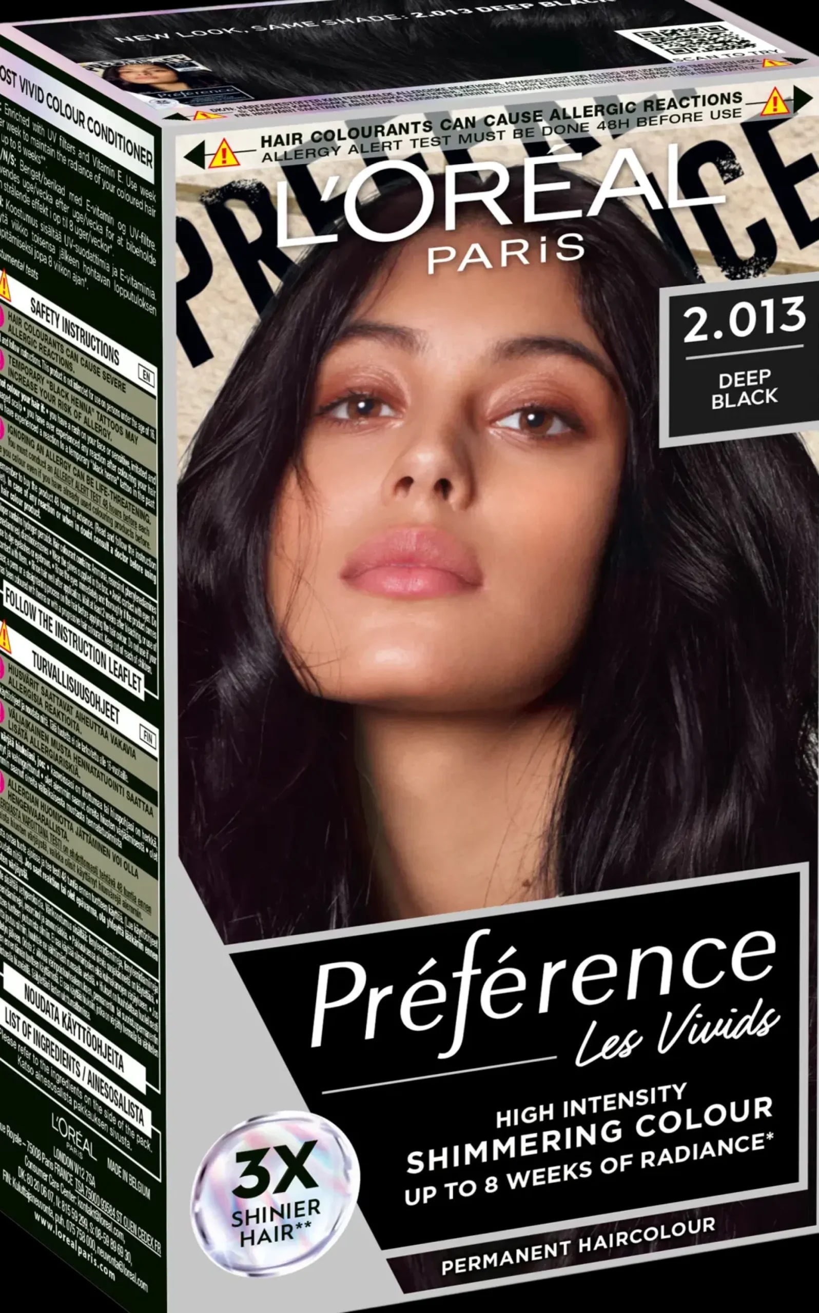 L'Oréal Paris Préférence Vivid Colours Deep Black intensiivinen kestoväri 1kpl