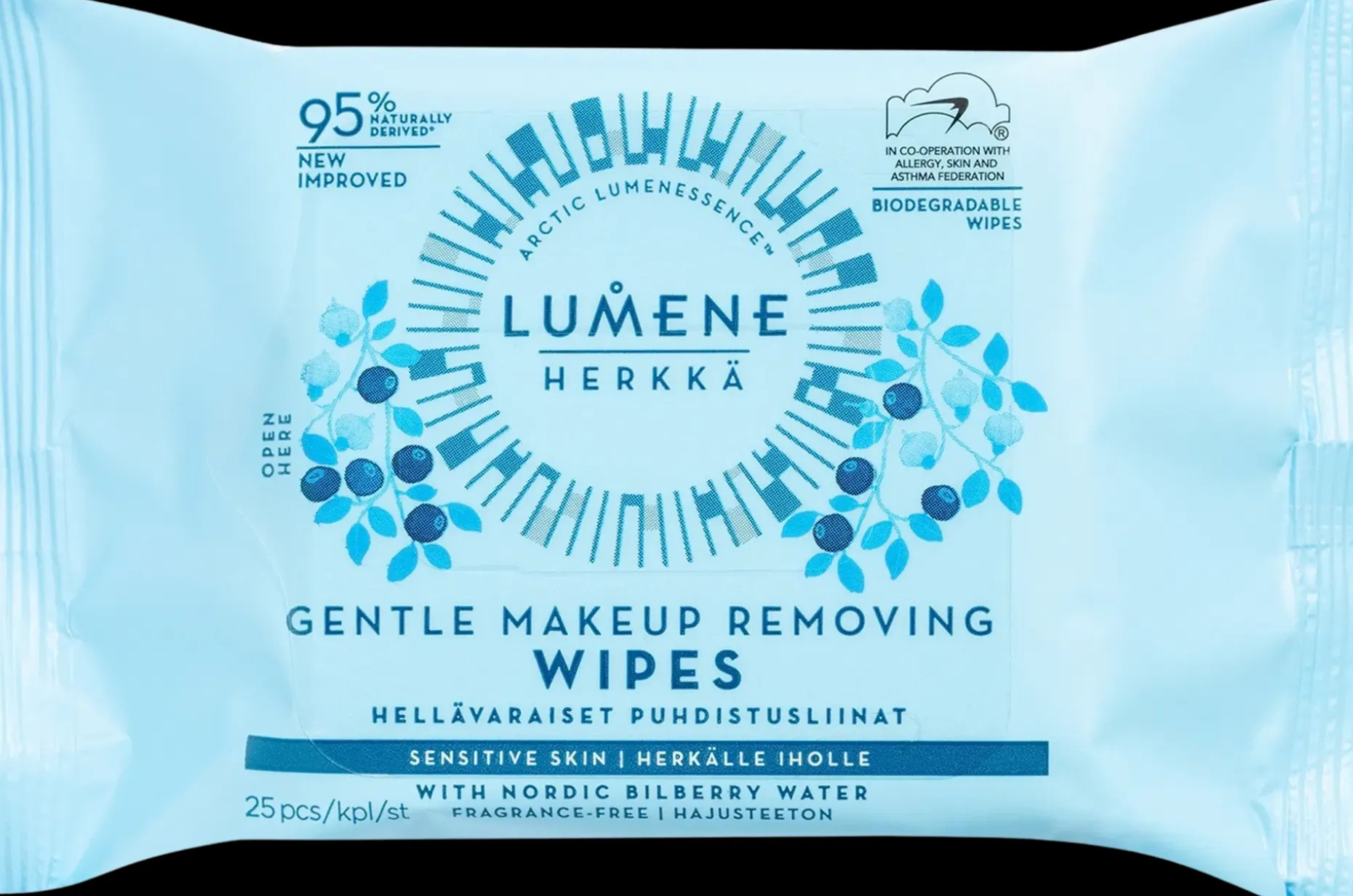 Lumene HERKKÄ Hellävaraiset puhdistusliinat 25kpl