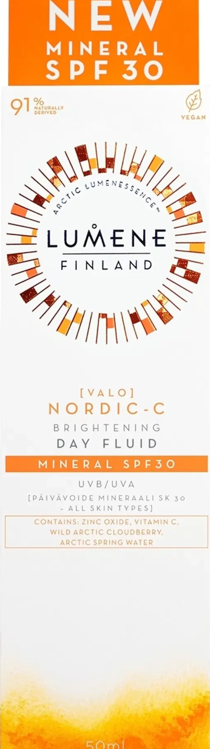 Lumene VALO Kirkastava päivävoide mineraali sk 30 50 ml