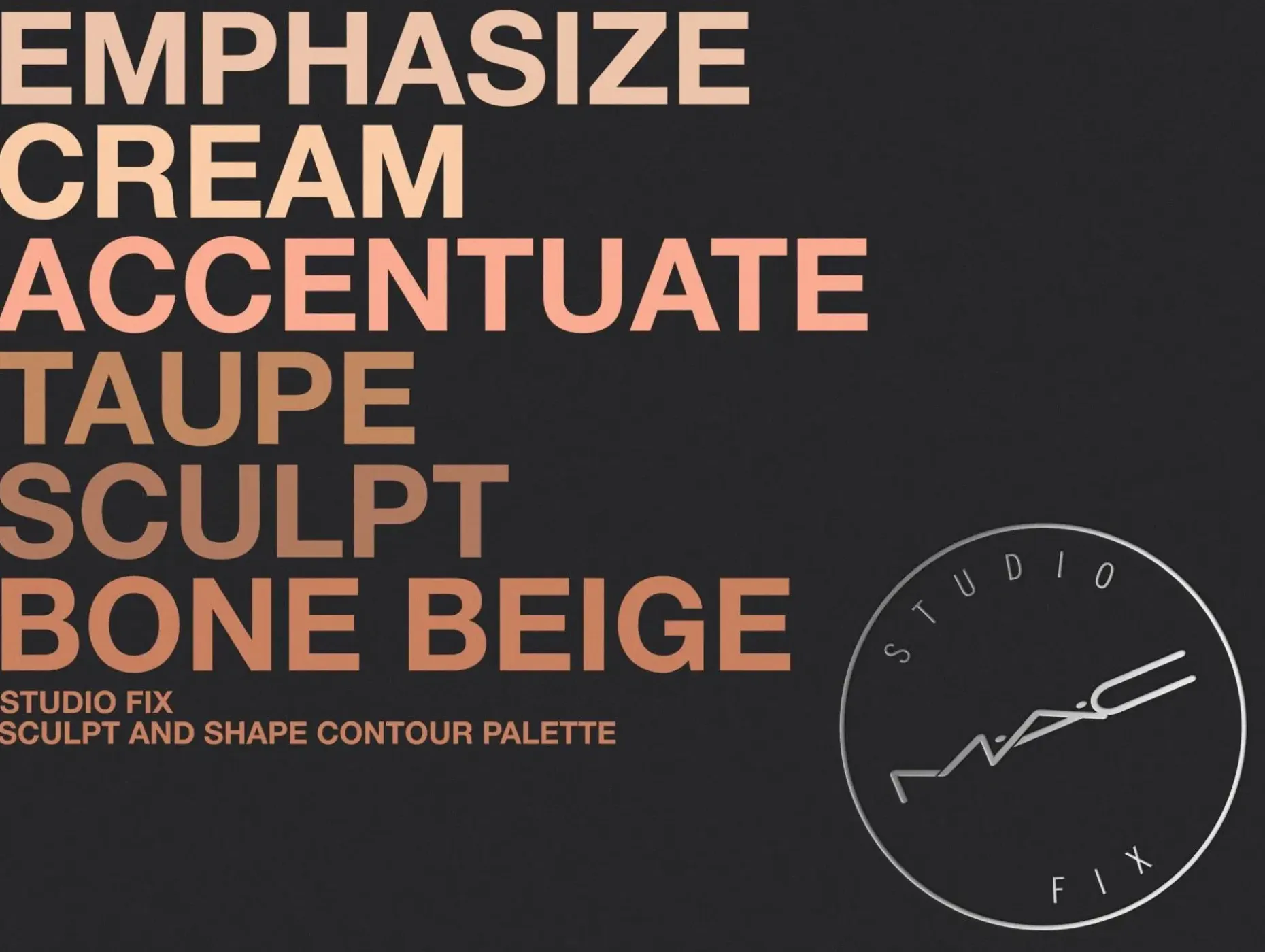 MAC StudFix Sculpt&Sha Contour Pal varjostus- ja kororstuspaletti kasvoille 14,4 g