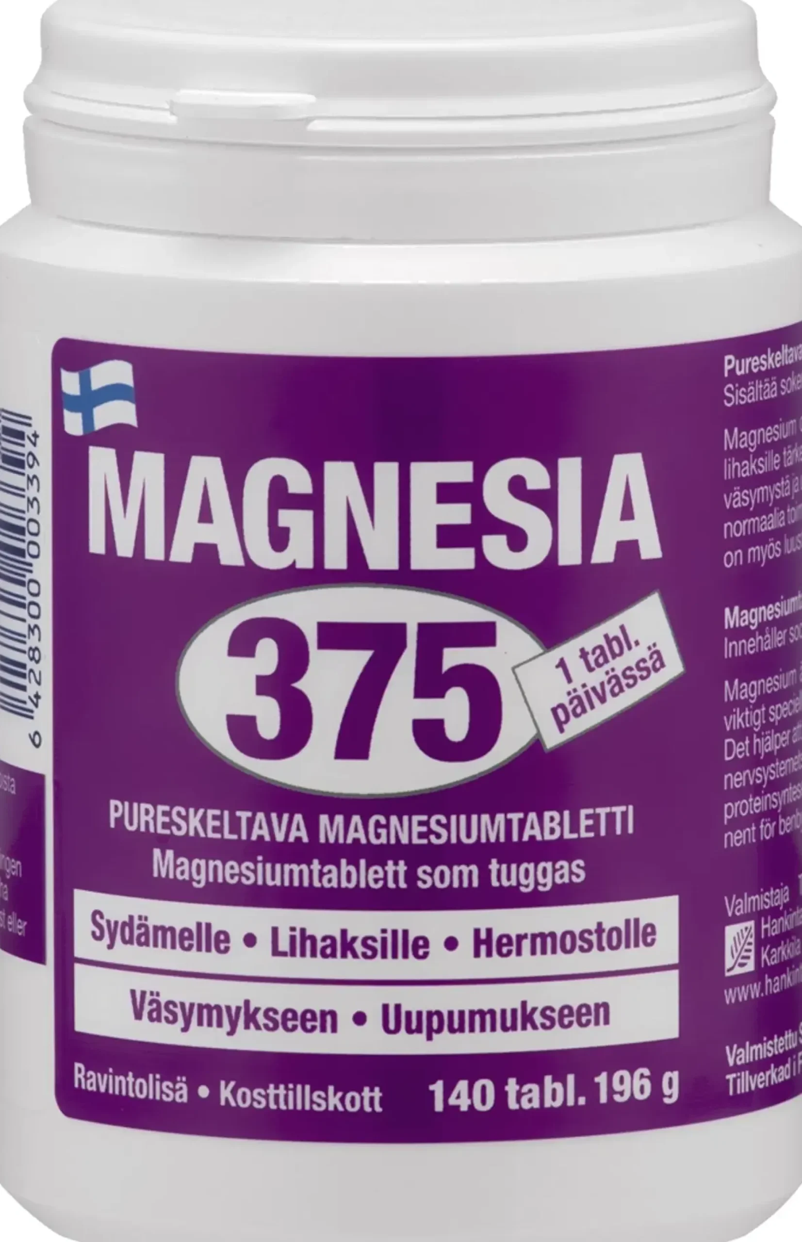 Magnesia 375 pureskeltava magnesiumtabletti 140 tabl