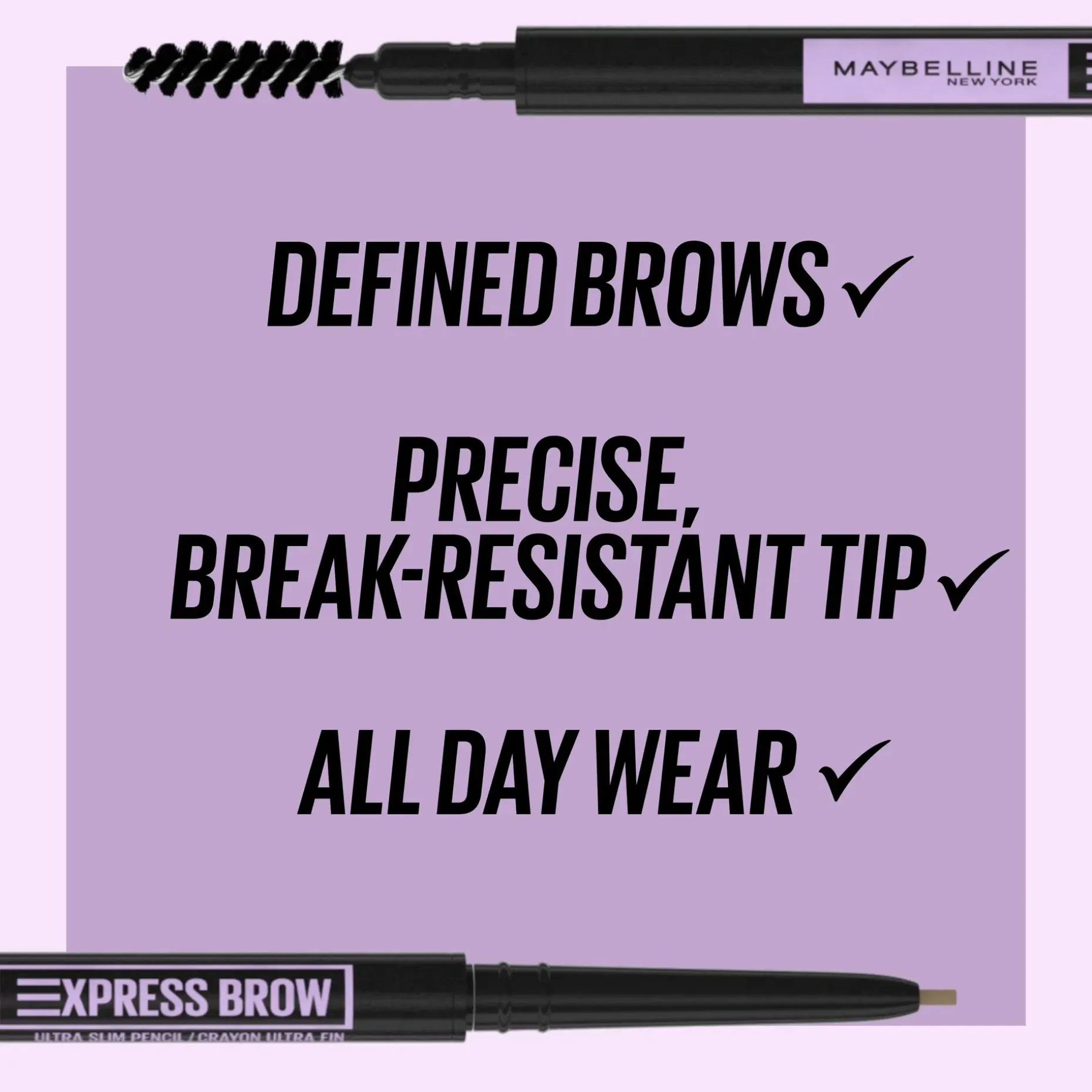 Maybelline New York Express Brow Ultra Slim 04 Medium brown -kulmakynä 0,84g
