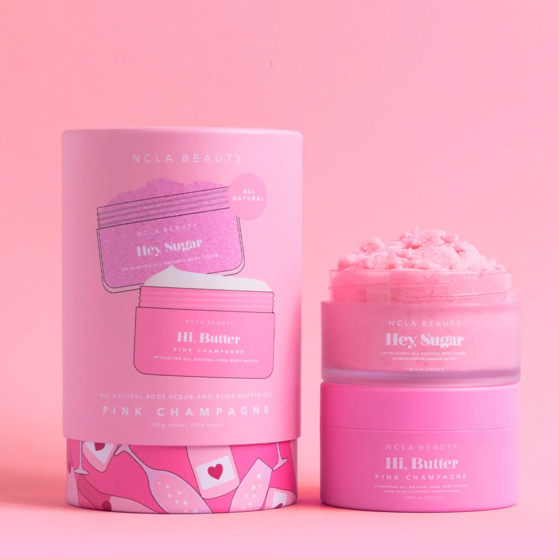 NCLA Beauty Pink Champagne Body Care Set vartalonhoitosetti