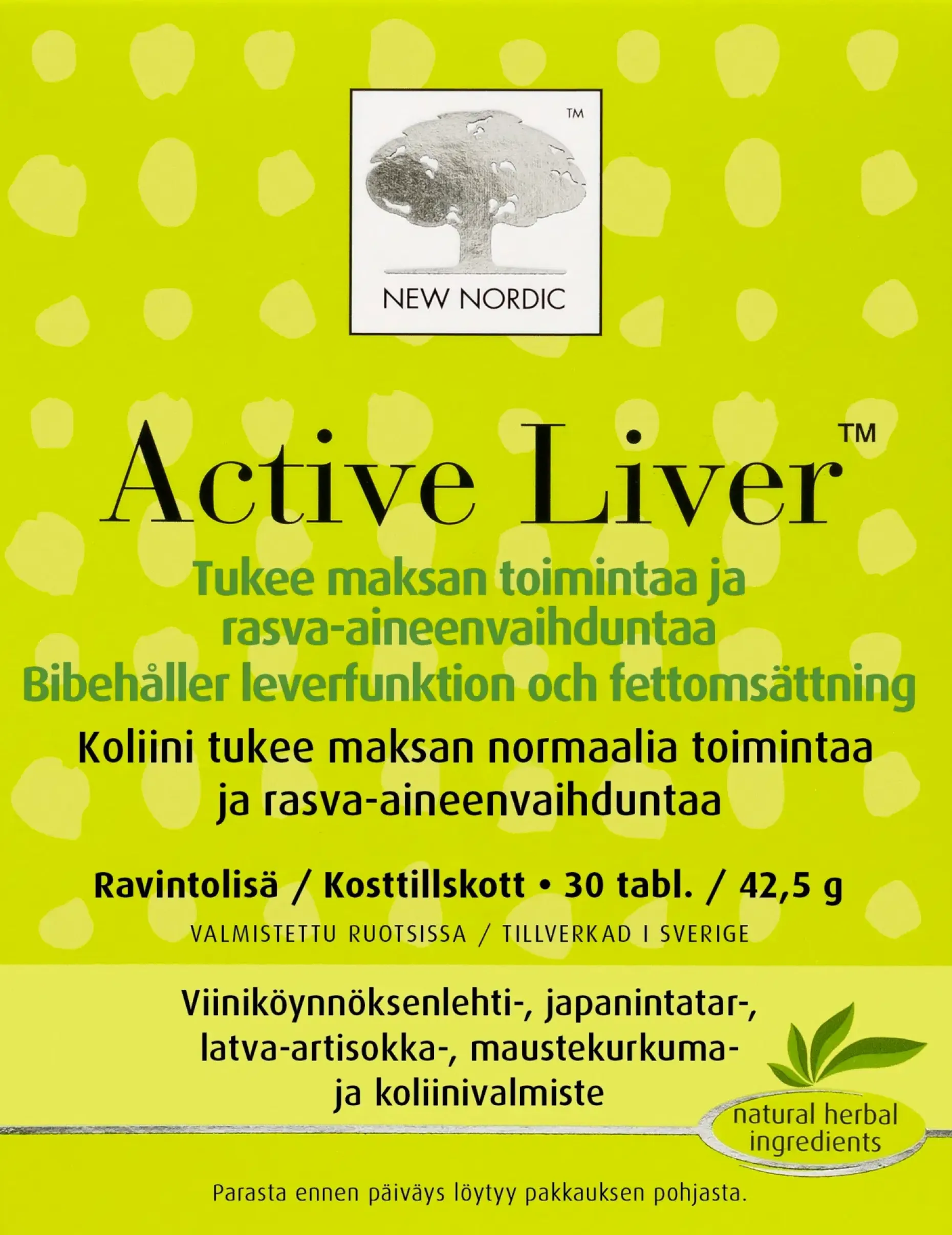 New Nordic Active Liver™ ravintolisä 30 tabl./ 43,2 g