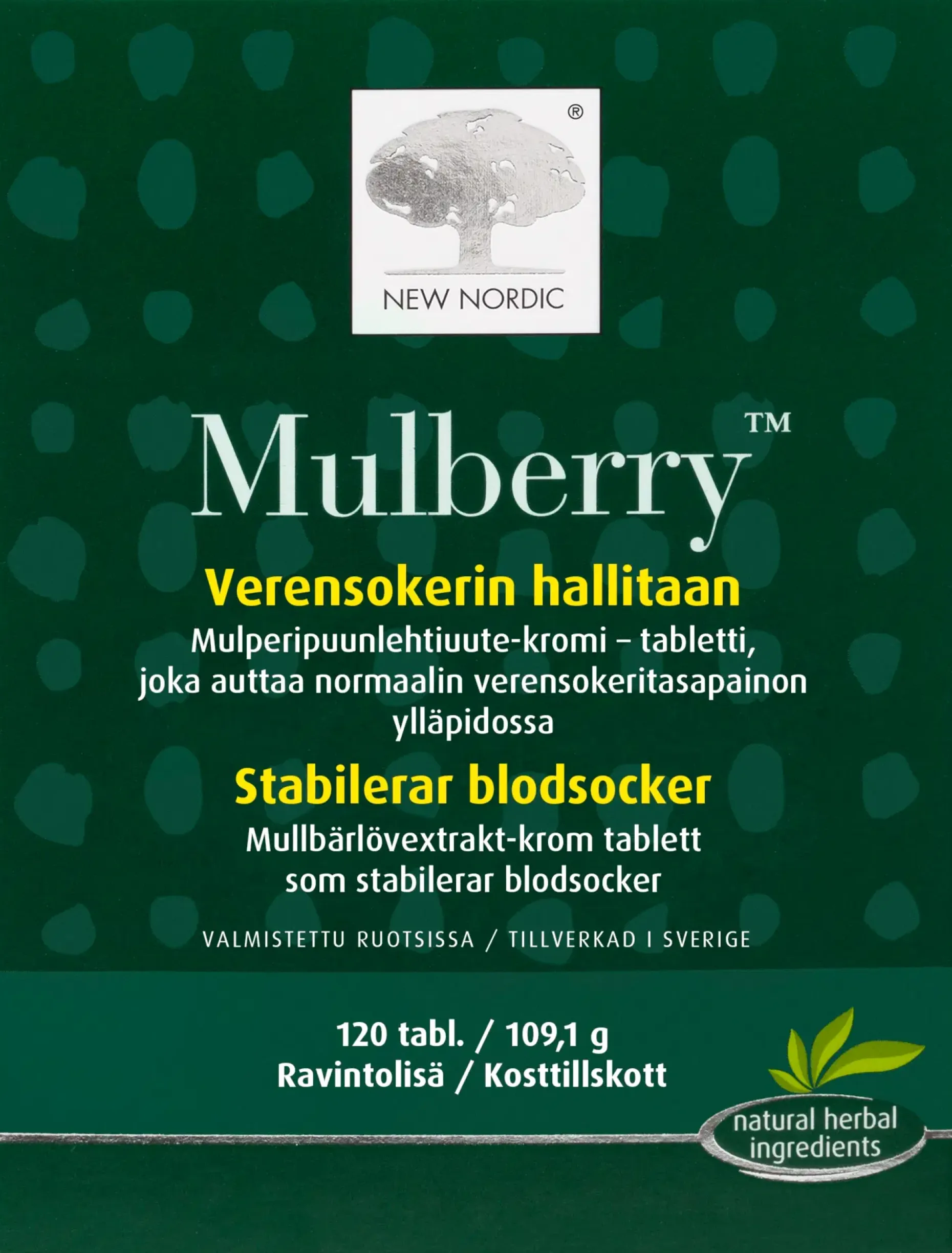 New Nordic Mulberry™ ravintolisä 120 tabl. / 143 g