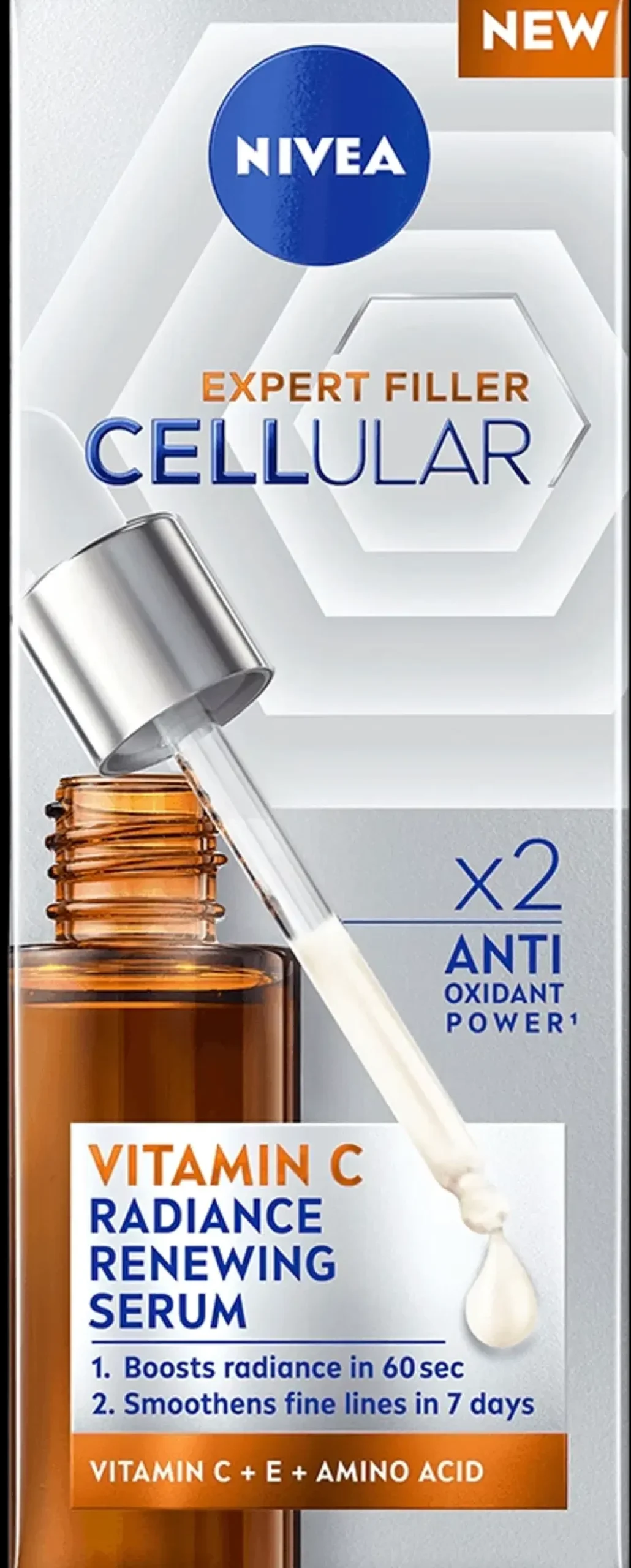 NIVEA 30ml Cellular Expert Filler Vitamin C Radiance Renewing Serum -kasvoseerumi 30ml