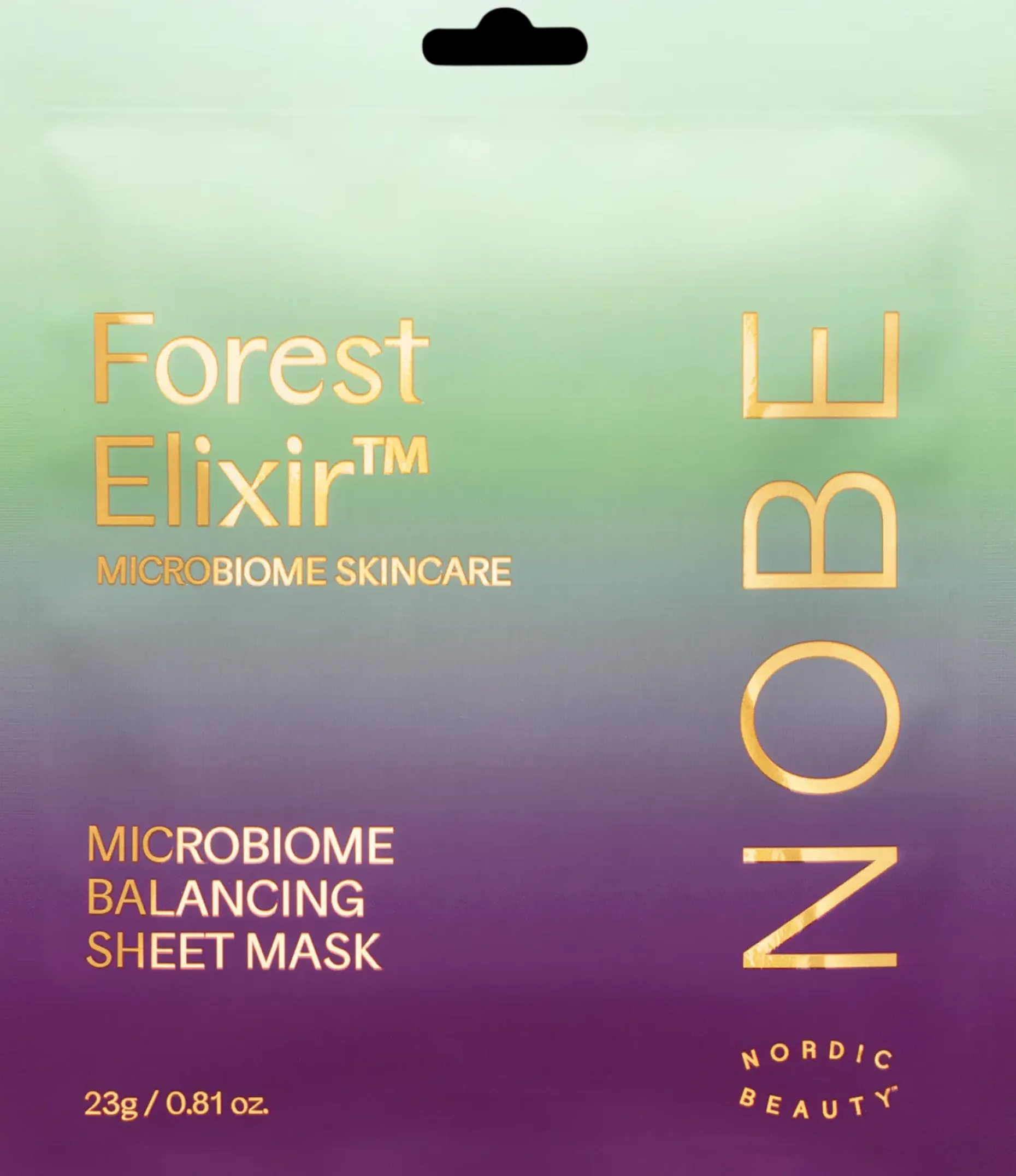 NOBE Nordic Beauty Forest Elixir™ Microbiome Balancing Sheet Mask kangasnaamio 1 pc