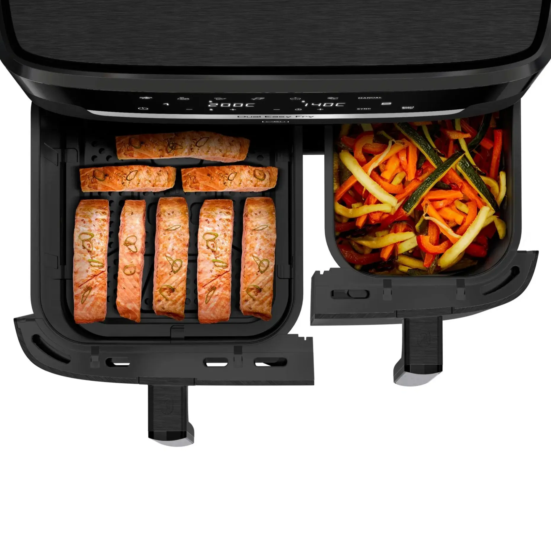 OBH Nordica XXL Dual Easy 11l air fryer AG9428S0 musta